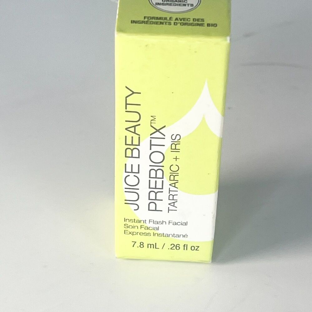 Juice Beauty PreBiotix Tartraic Iris Instant Flash Facial Travel .26oz 7.8ml New